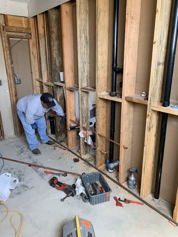 Commercial rough-in plumbing for Water Heater Replacement in West Newbury